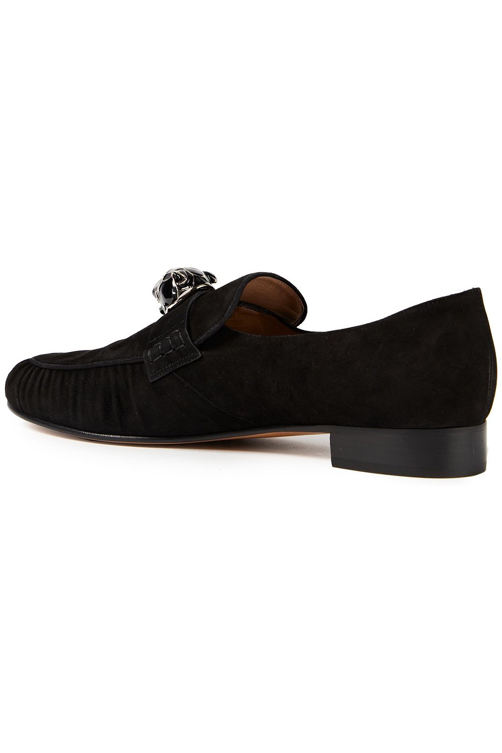 VALENTINO GARAVANI Embellished suede loafers