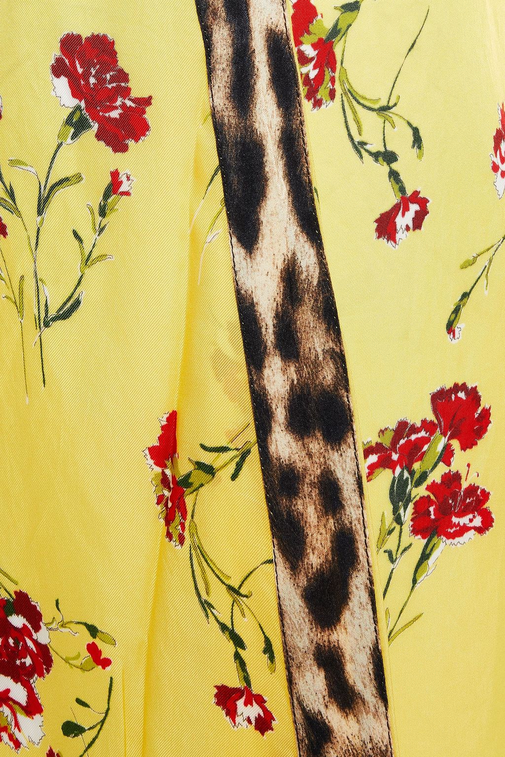 R13 Printed cupro-twill midi dress