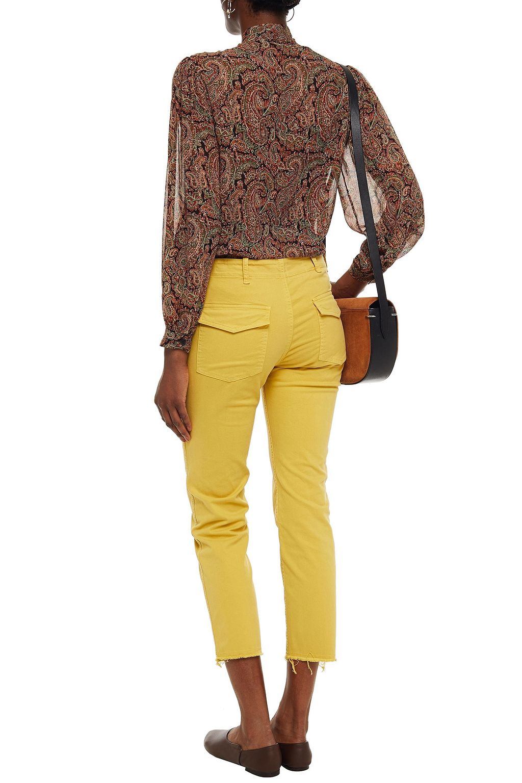NILI LOTAN Jenna cropped stretch-cotton twill slim-leg pants
