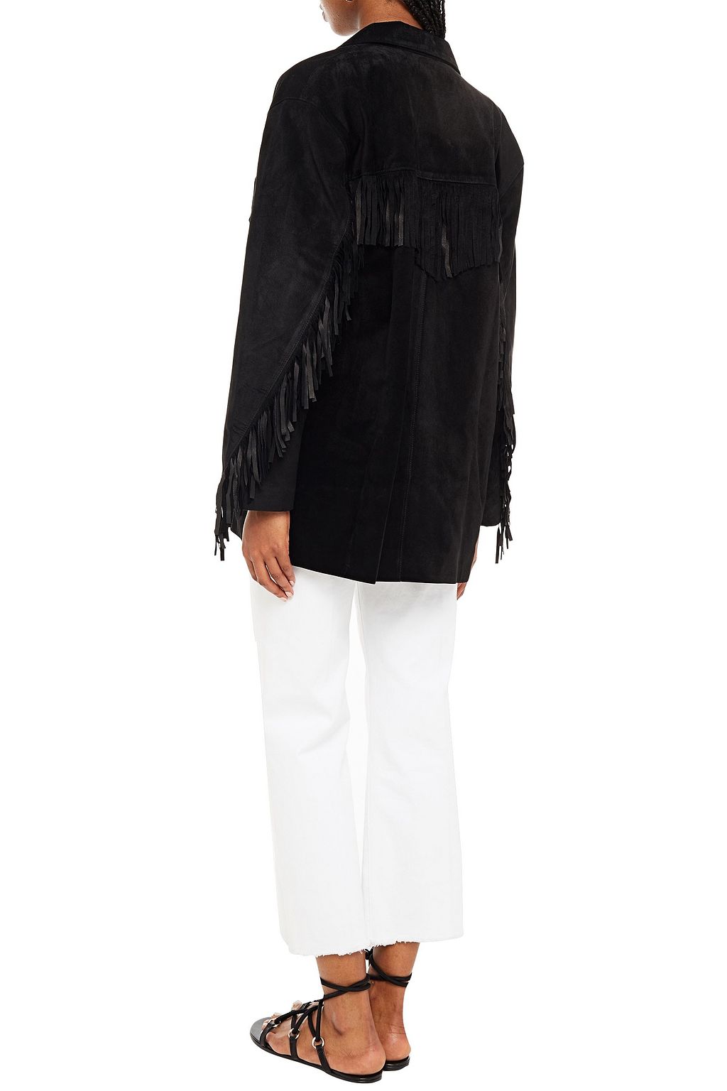 NILI LOTAN Fringed suede jacket