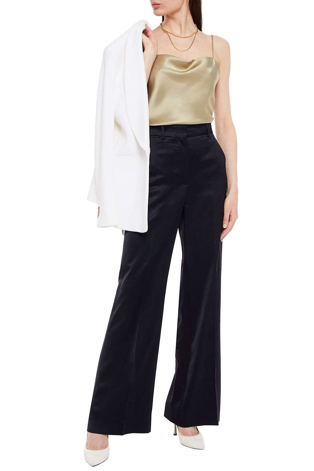 JOSEPH Satin flared pants