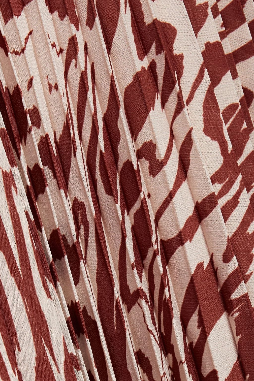 SOLACE LONDON Taima printed plissé-crepe maxi dress
