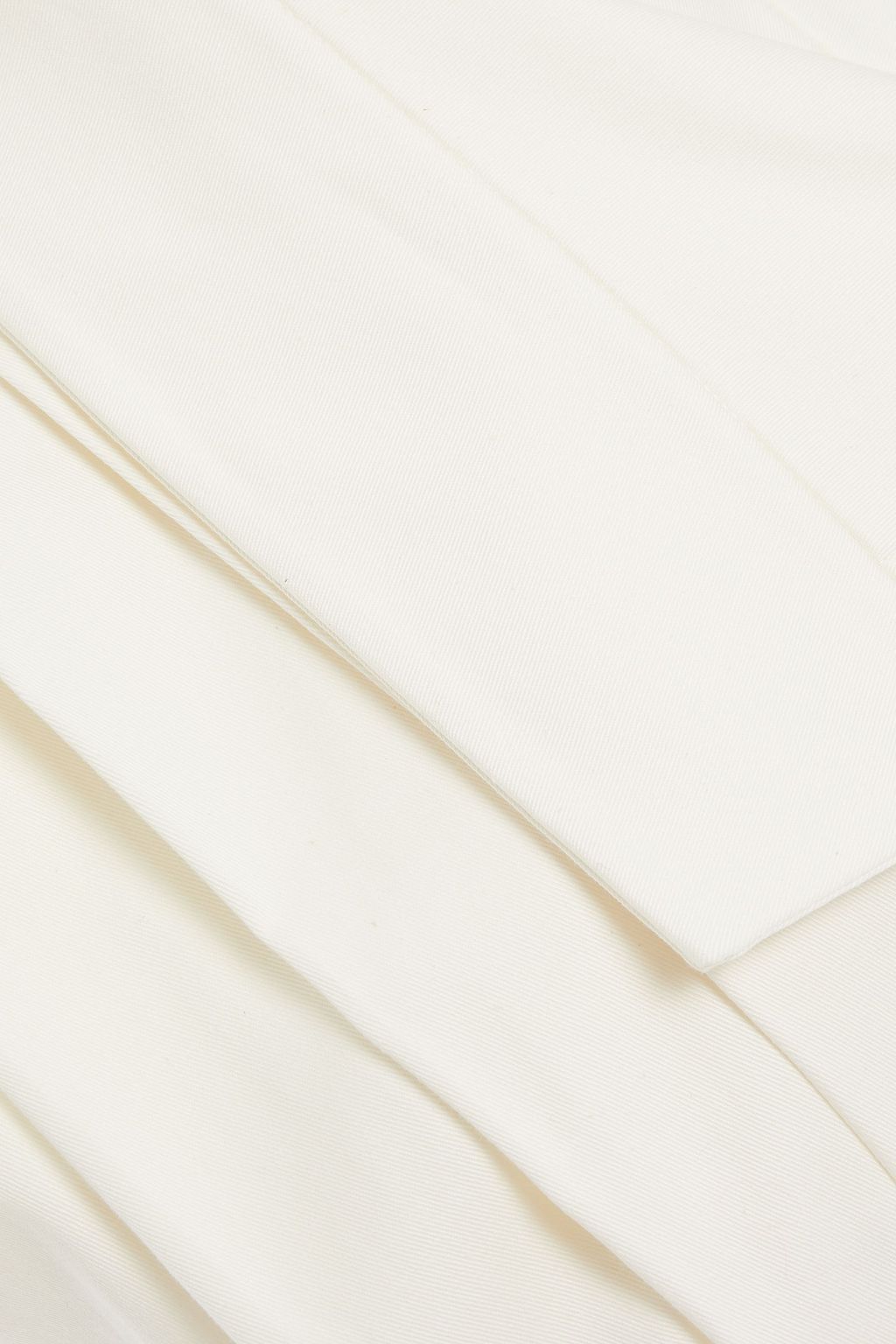 PIECE OF WHITE Jacquie belted cotton-blend twill playsuit