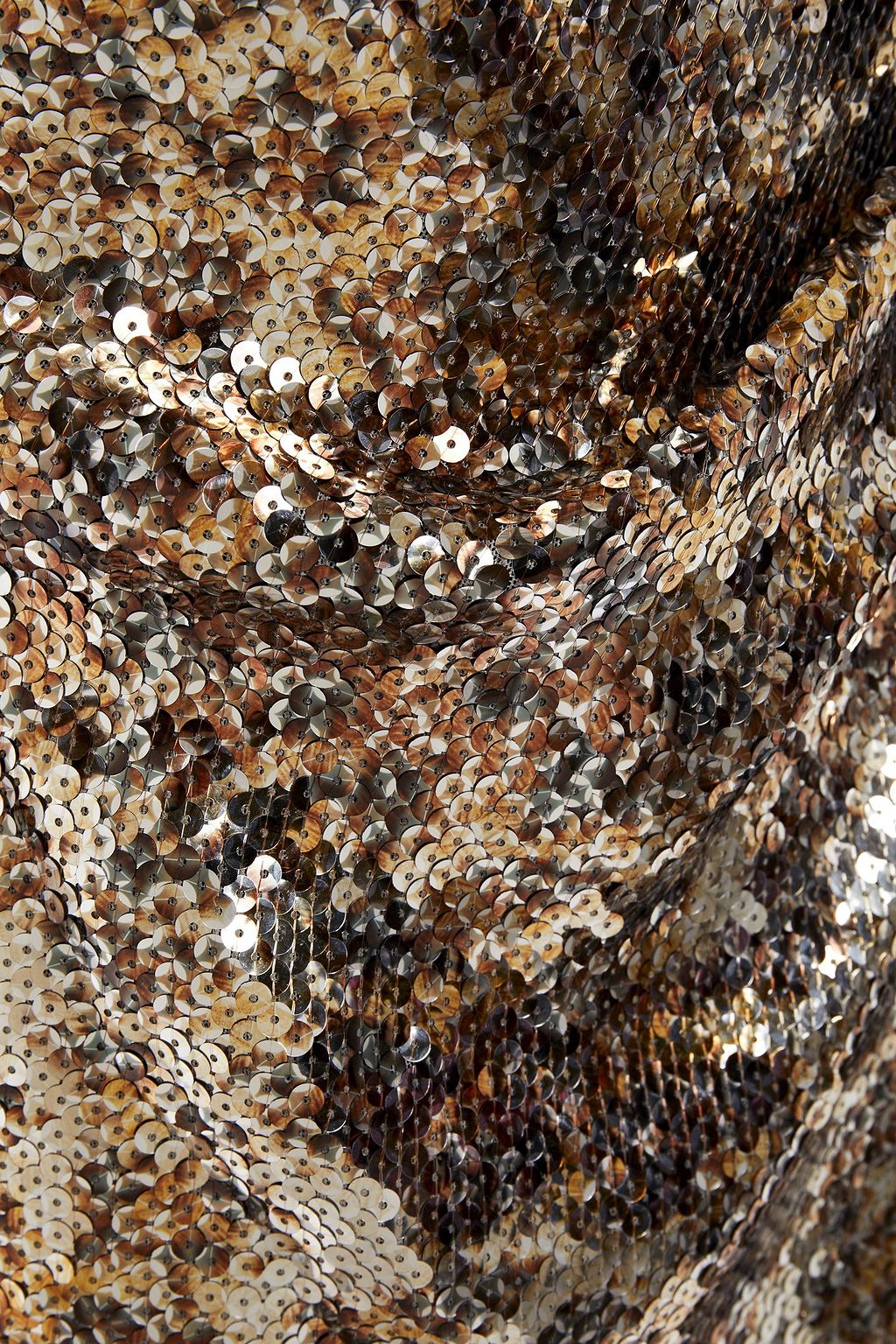 MONIQUE LHUILLIER Wrap-effect sequined mesh mini dress
