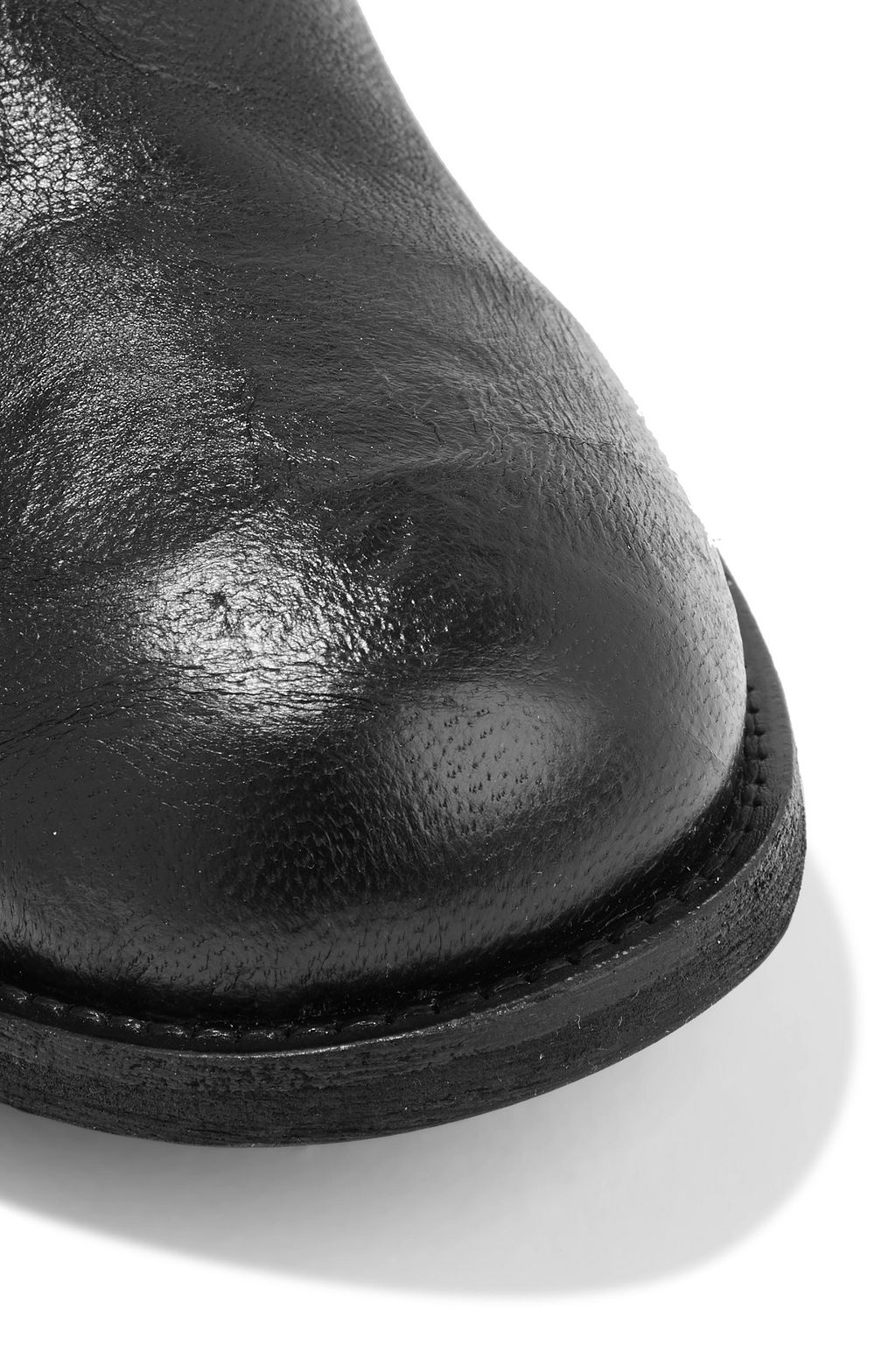 JIMMY CHOO Youth buckled crinkled-leather ankle boots