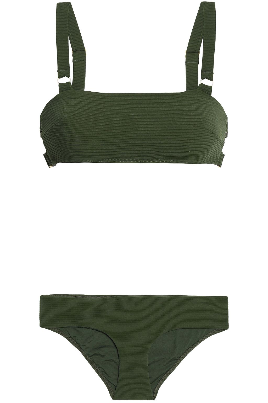 ribbed cutout bikini