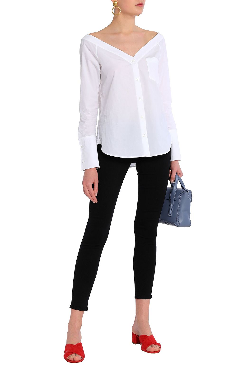 7 FOR ALL MANKIND Cropped high-rise skinny jeans