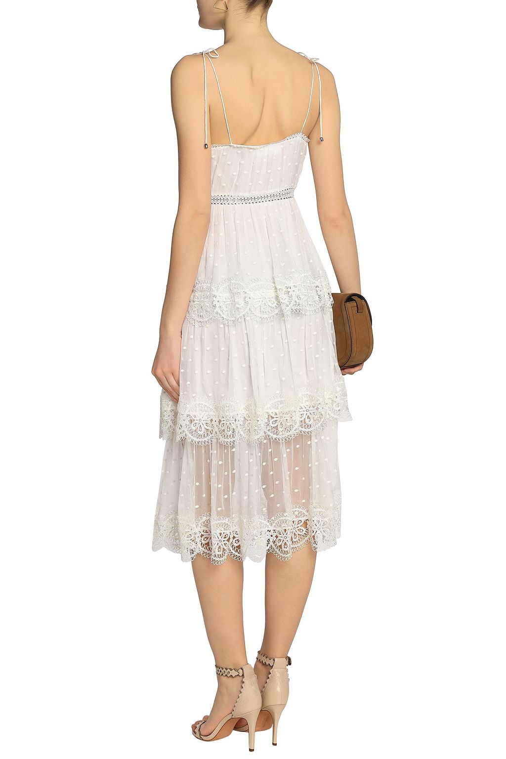 ZIMMERMANN Tiered Swissdot midi dress THE