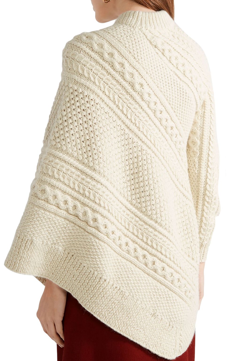 ROSIE ASSOULIN Grandma Elanor's cable-knit alpaca poncho
