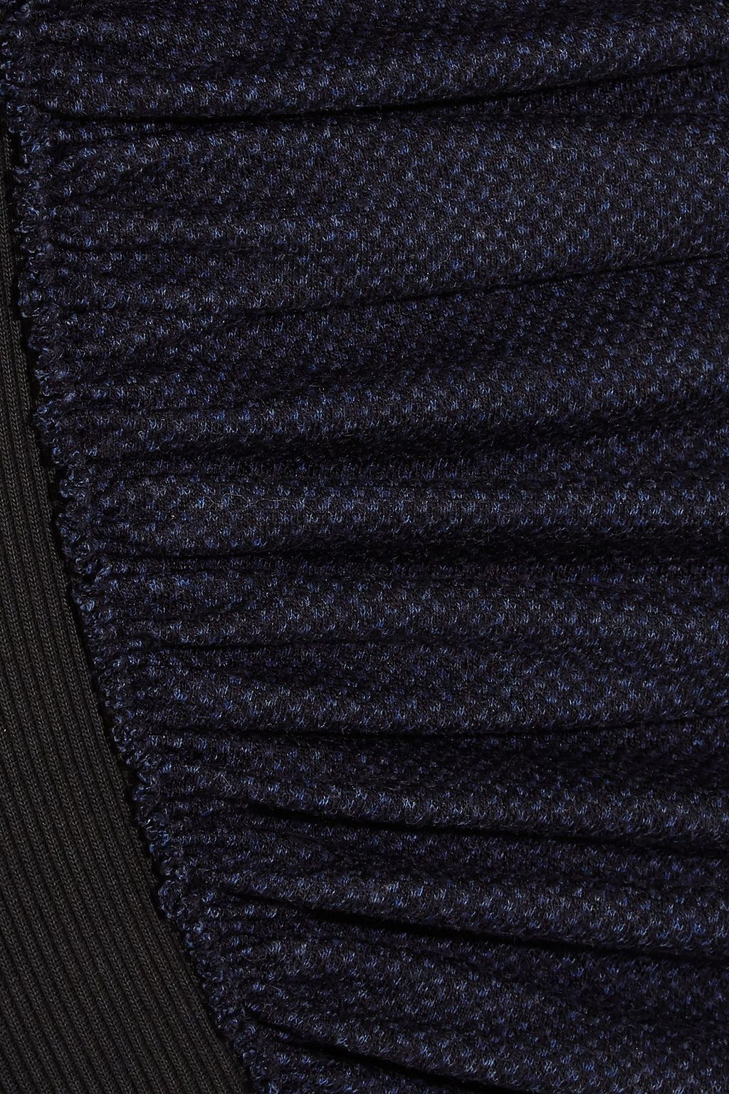 ATLEIN Ruched wool and cotton-blend tweed mini skirt
