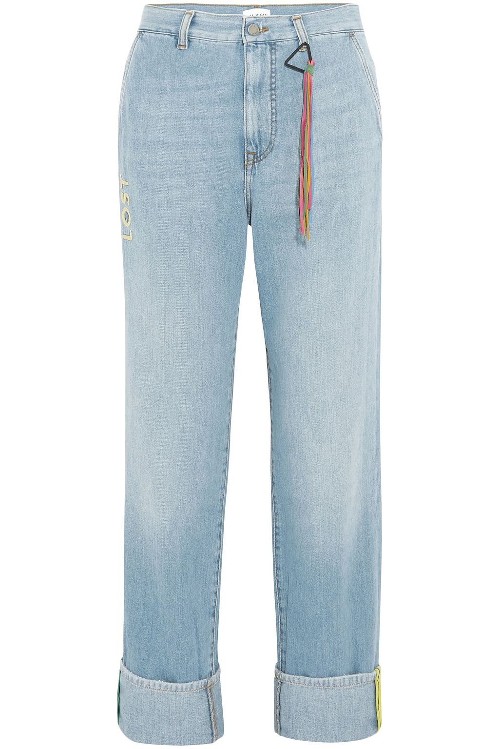 embroidered boyfriend jeans