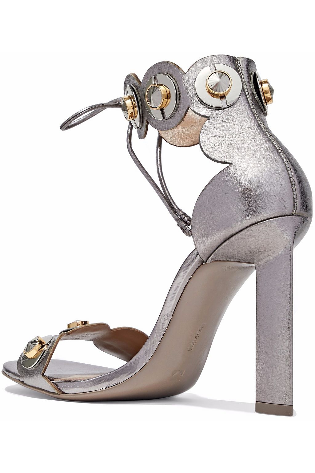 MERCEDES CASTILLO Lyris embellished metallic leather sandals