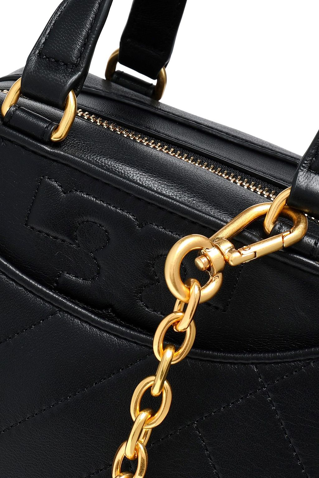 alexa topstitched leather shoulder bag