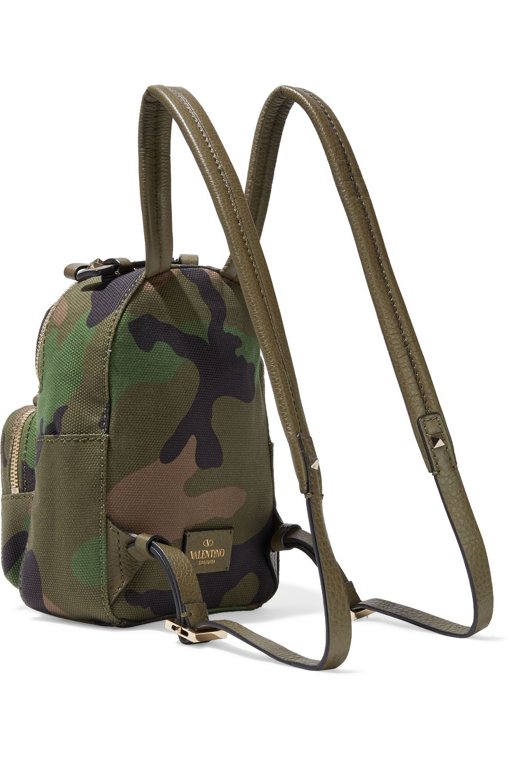VALENTINO GARAVANI Camu Butterfly embellished printed canvas backpack