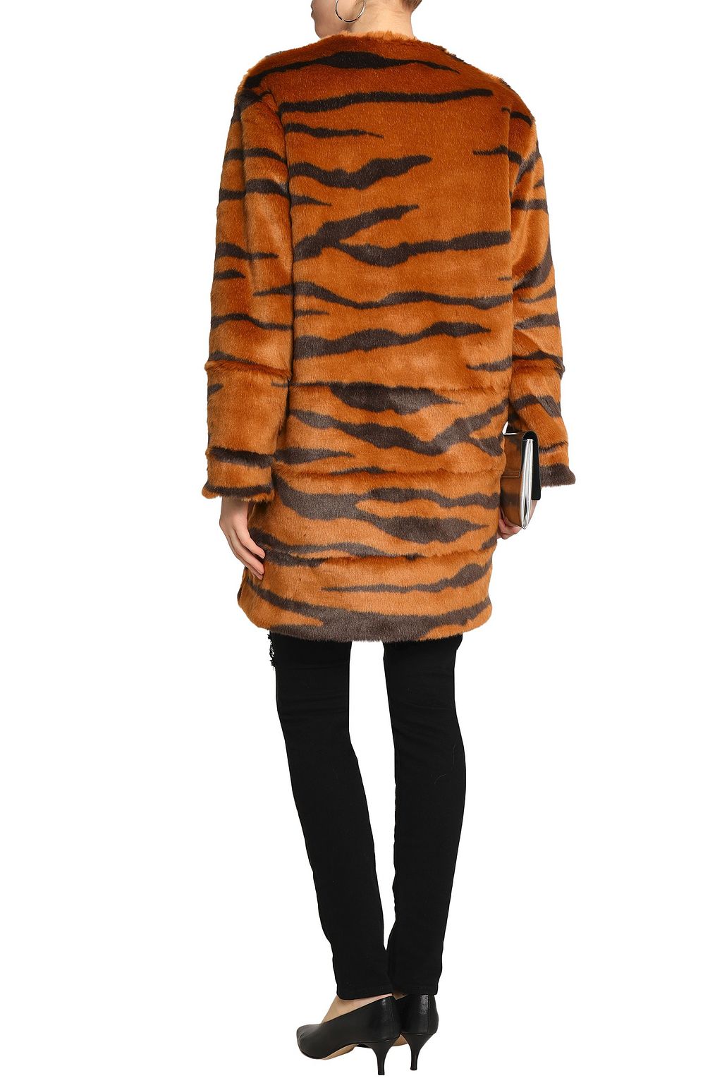 MSGM Printed faux fur coat