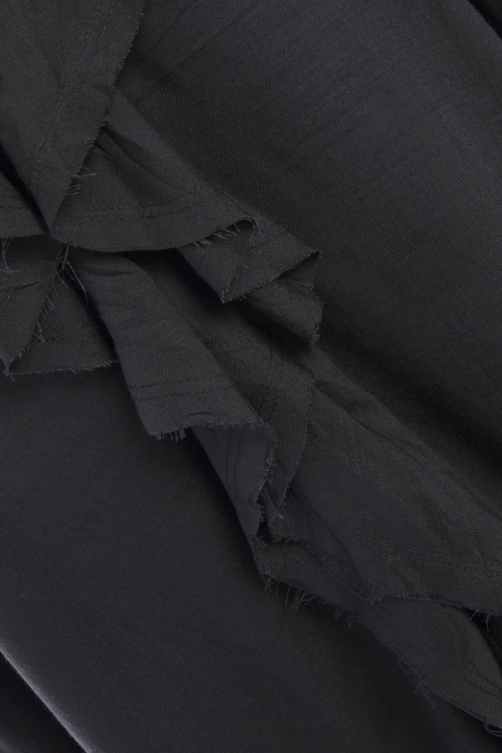 IRO Lace-up ruffled voile blouse
