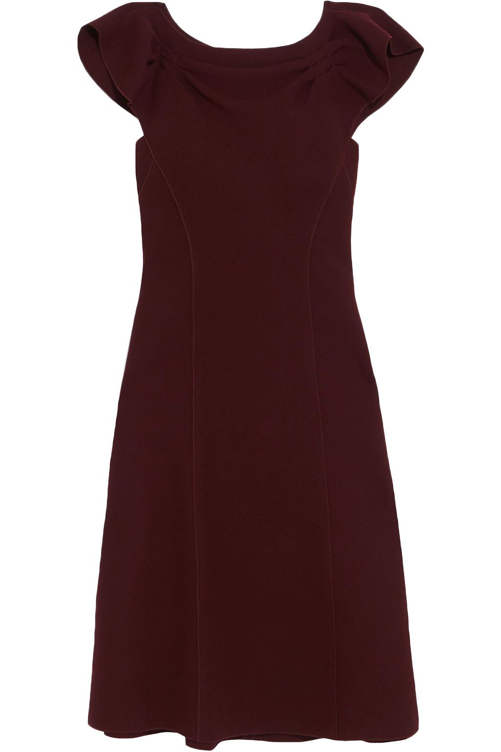 burgundy wool dress