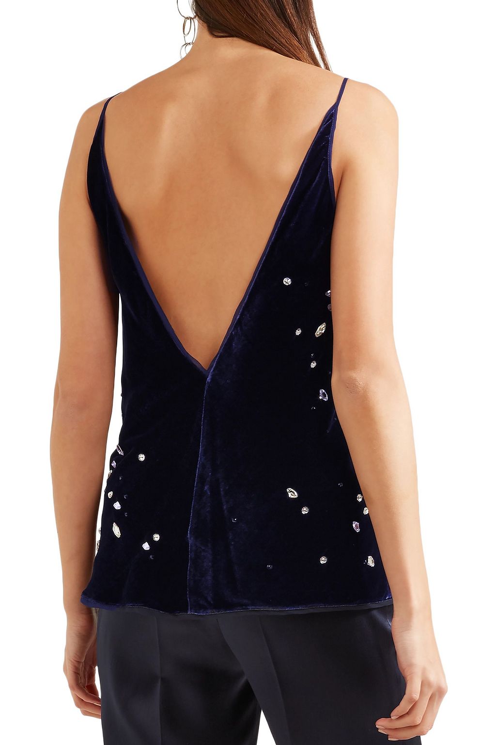 GABRIELA HEARST Geoffrey crystal-embellished velvet camisole