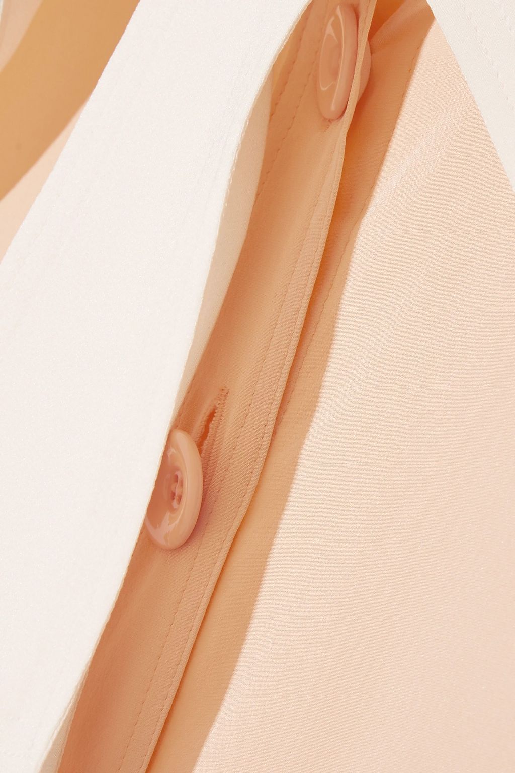 CHLOÉ Two-tone silk crepe de chine shirt