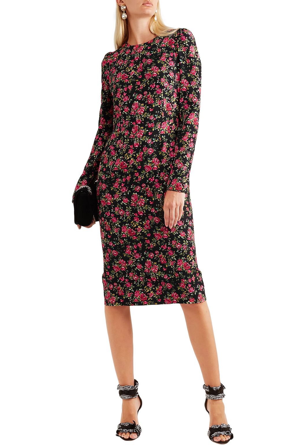 DOLCE&GABBANA Floral-print crepe dress