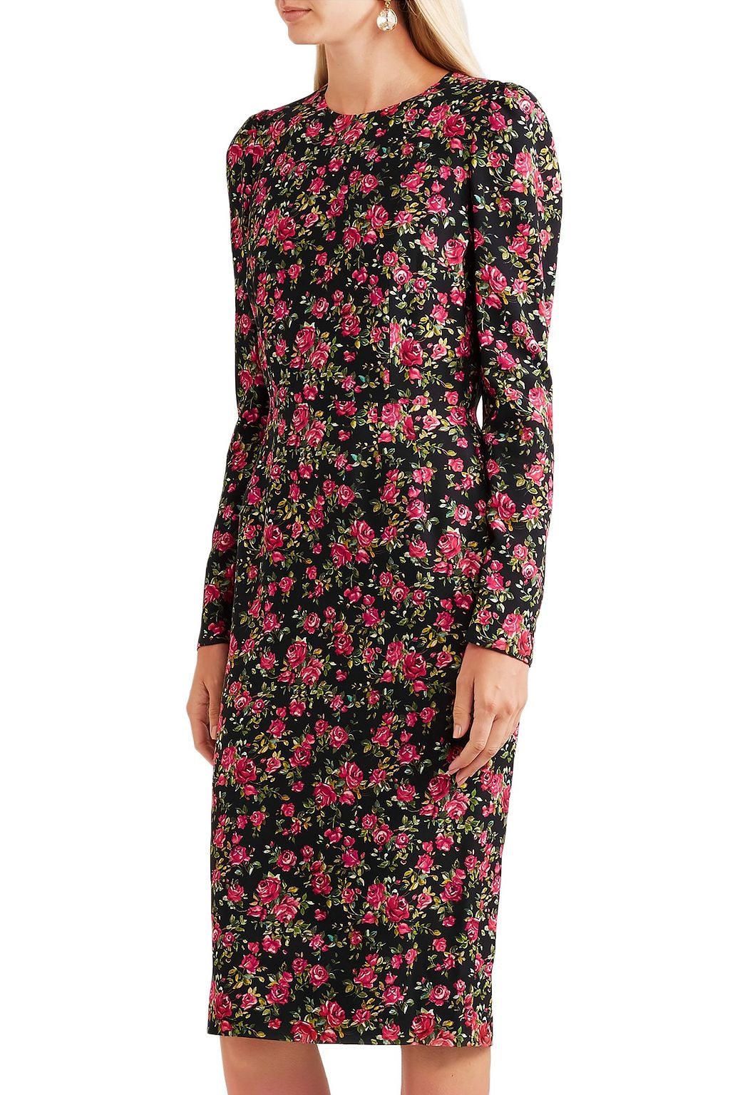 DOLCE&GABBANA Floral-print crepe dress