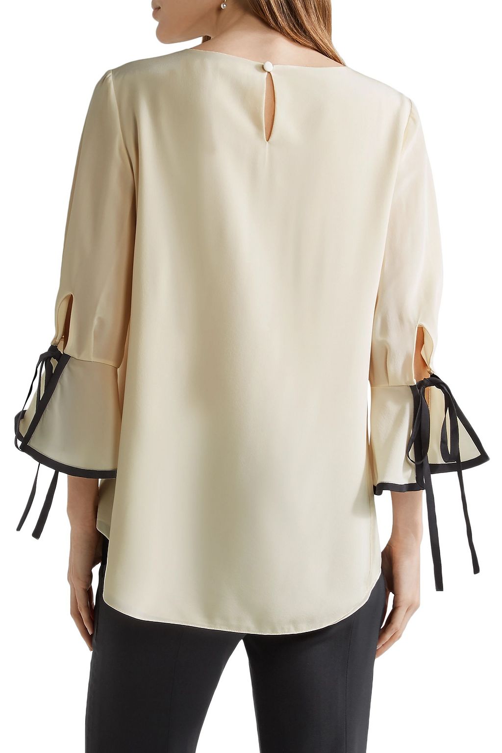 CHLOÉ Fluted silk crepe de chine blouse