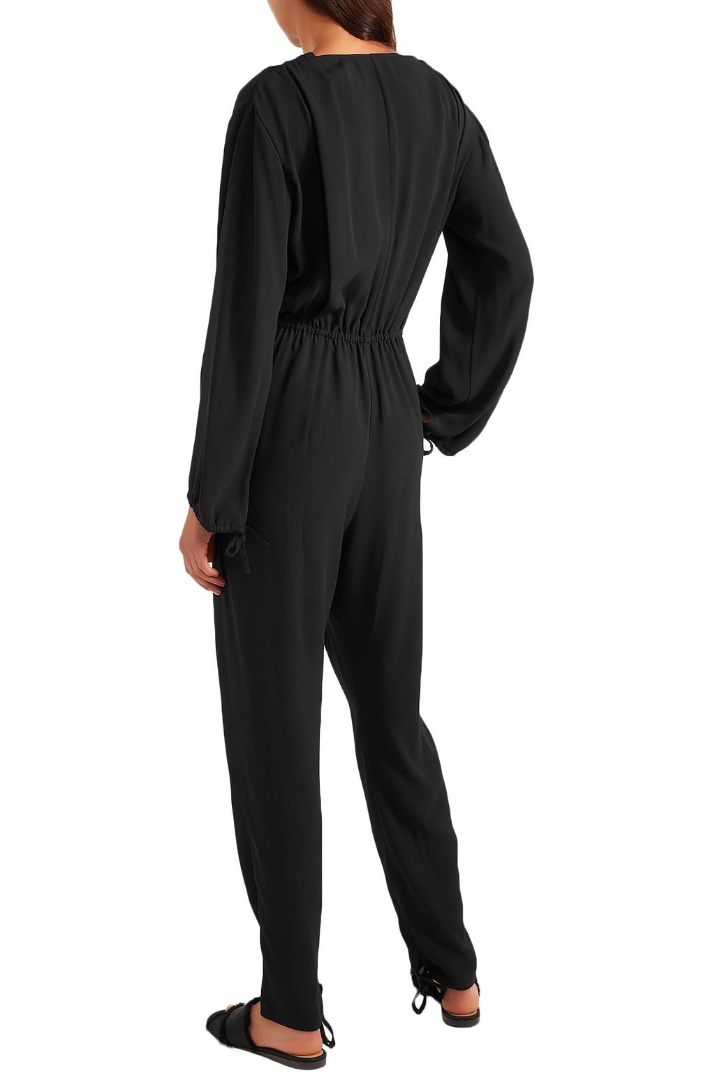 CHLOÉ Tassel-trimmed crepe jumpsuit