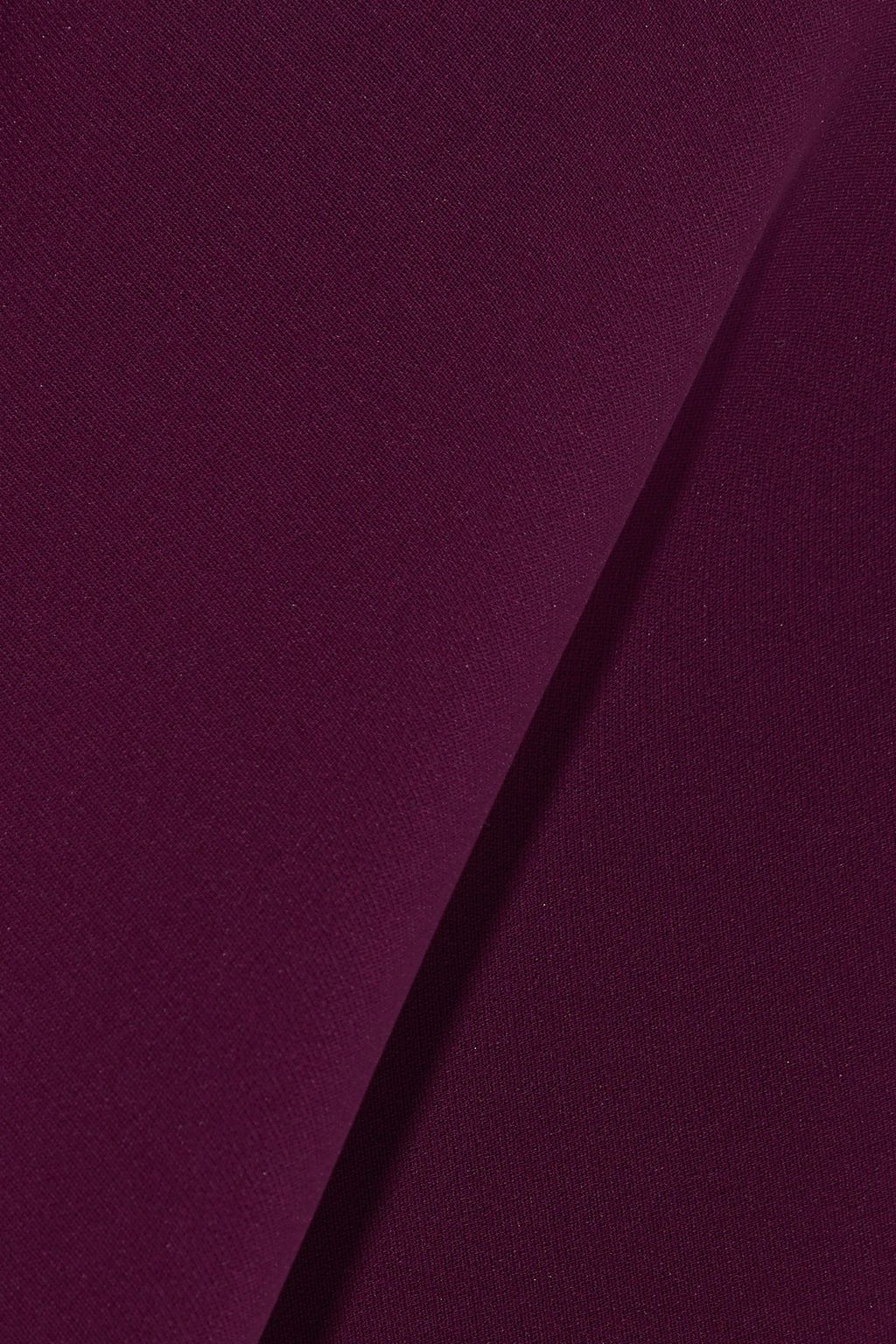 CINQ À SEPT Fluted strapless crepe midi dress