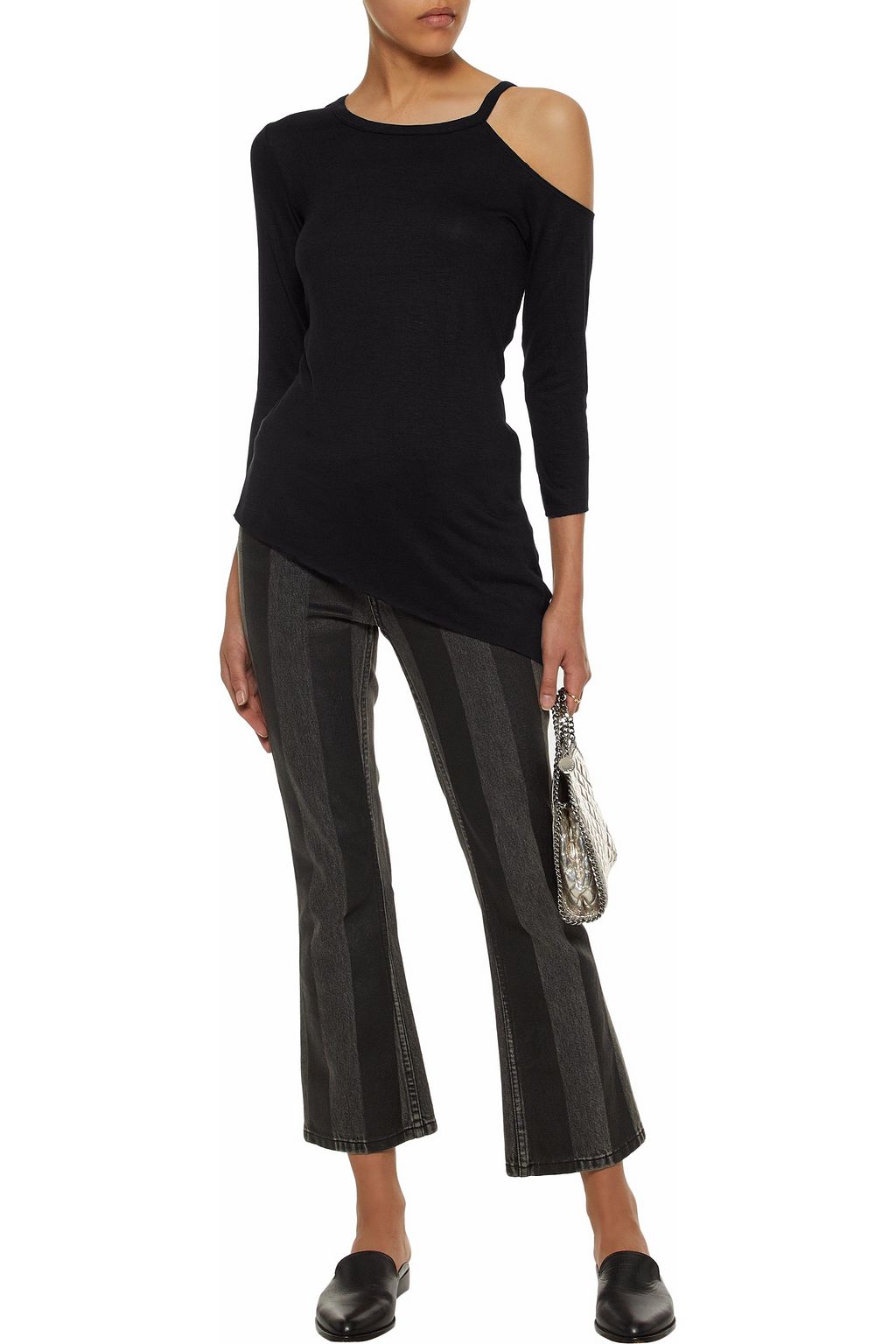 BAILEY 44 Tribal asymmetric stretch-jersey top