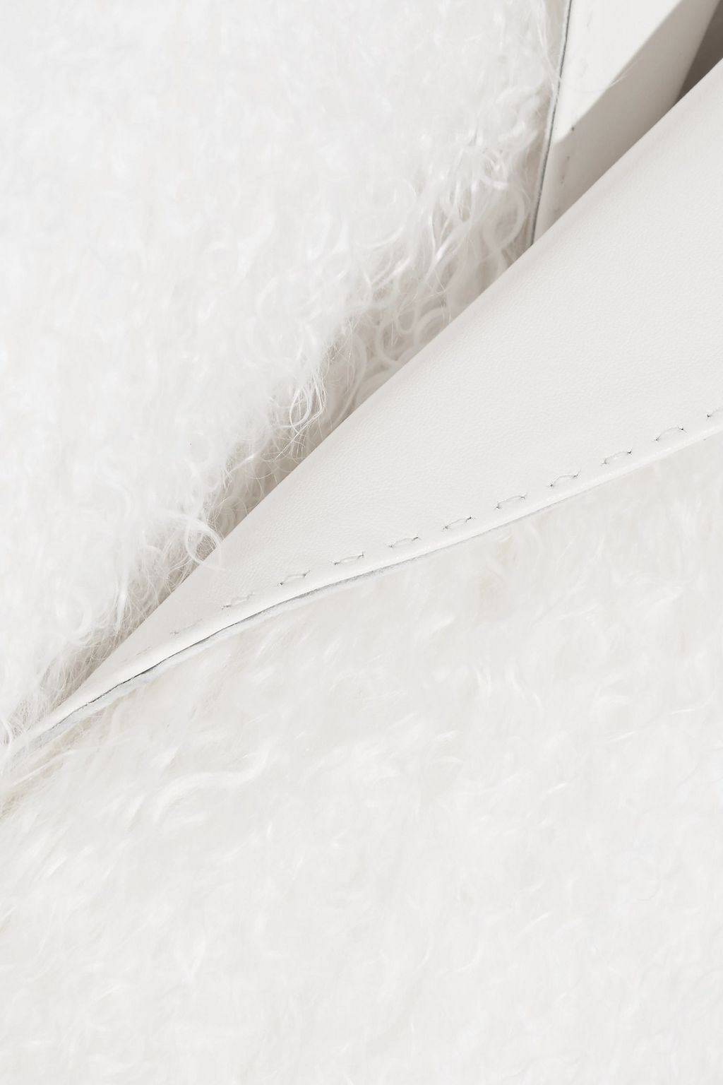 HAIDER ACKERMANN Cropped leather-trimmed shearling jacket