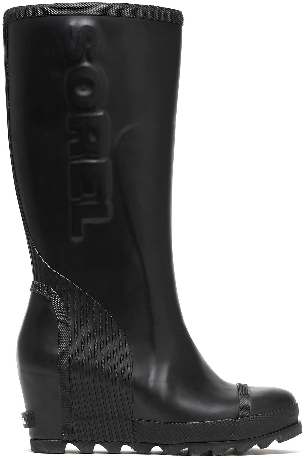 wedge rubber boots