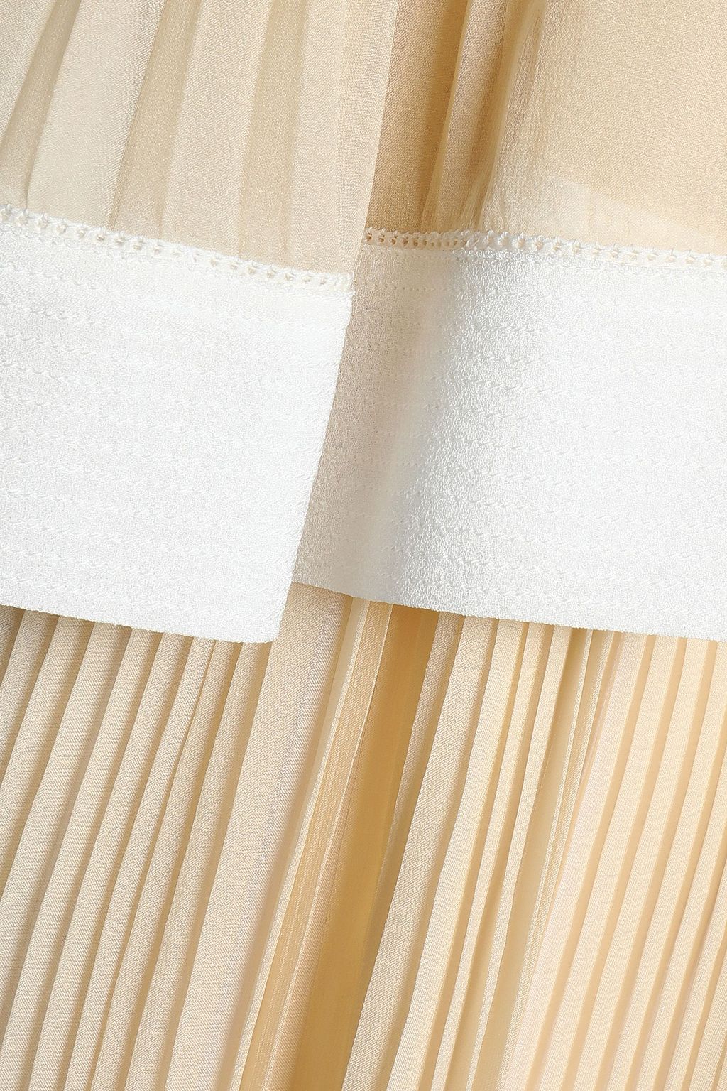 CHLOÉ Layered pleated chiffon top