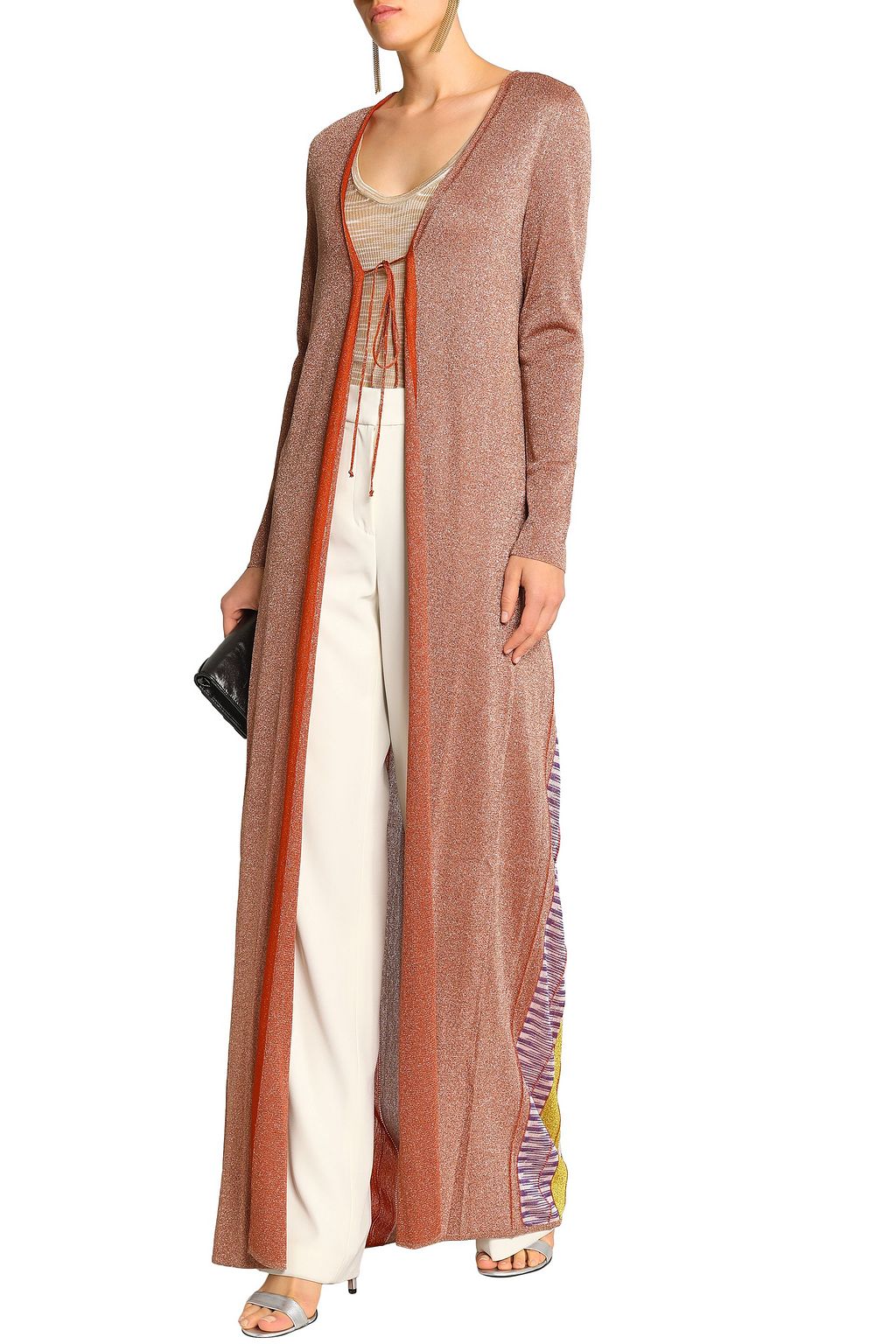 MISSONI Metallic stretch-knit cardigan
