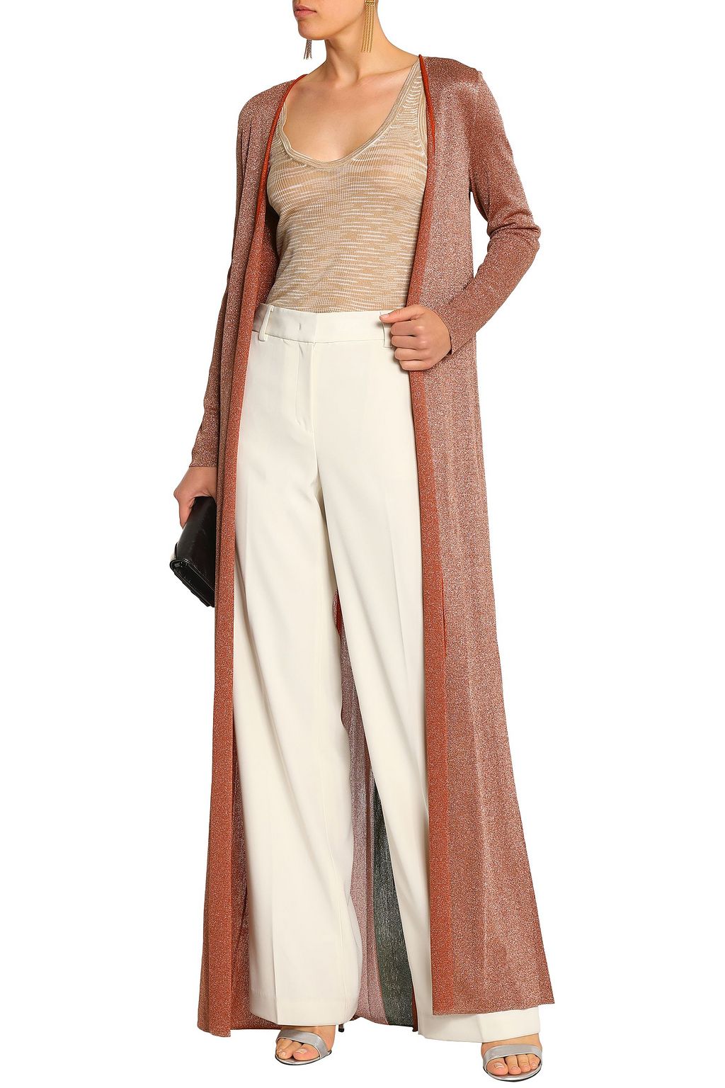 MISSONI Metallic stretch-knit cardigan