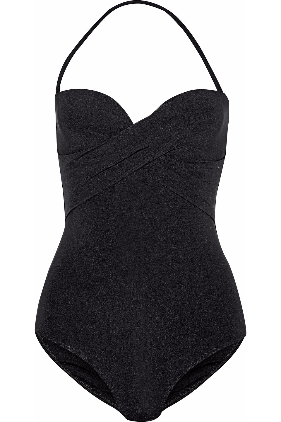 Jets Australia By Jessika Allen Woman Twist-front Bandeau Swimsuit Black Size 16
