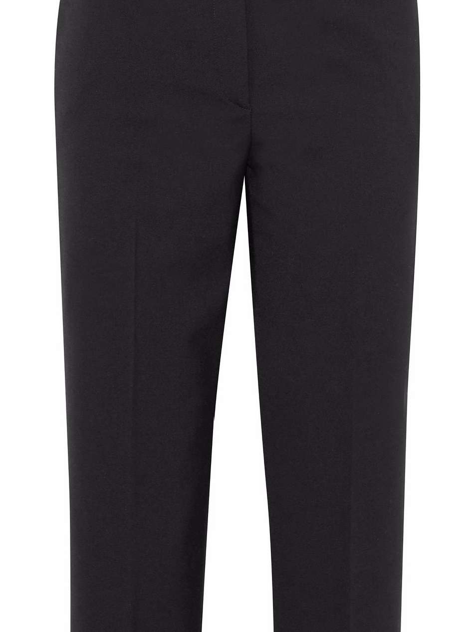 cropped canvas straight-leg pants