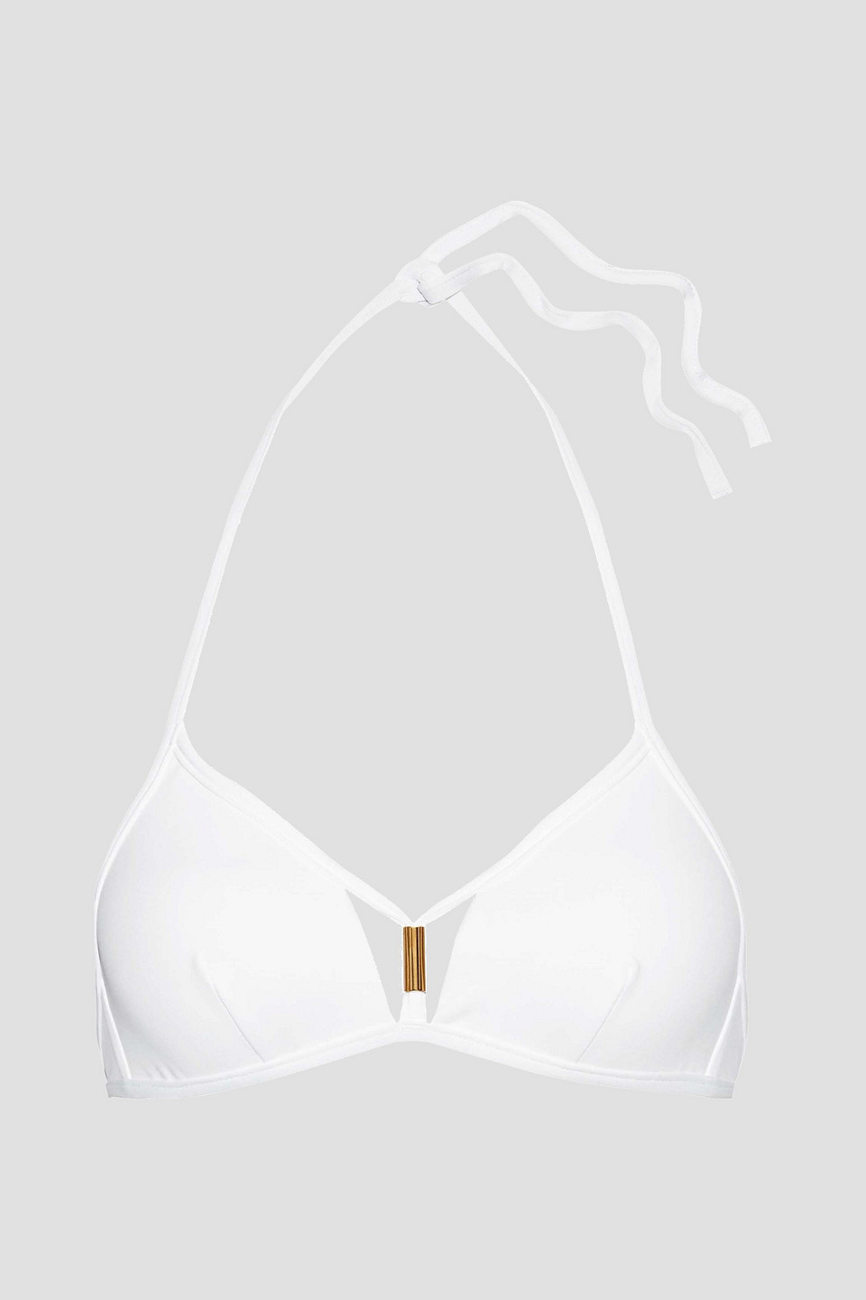 Jets Australia By Jessika Allen Woman Jetset Embellished Triangle Bikini Top White Size 10