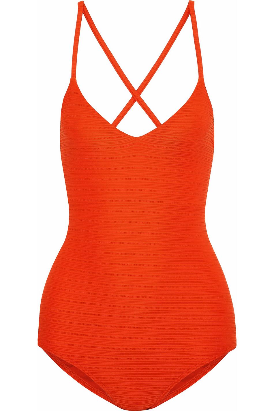 orange striped swimsuit