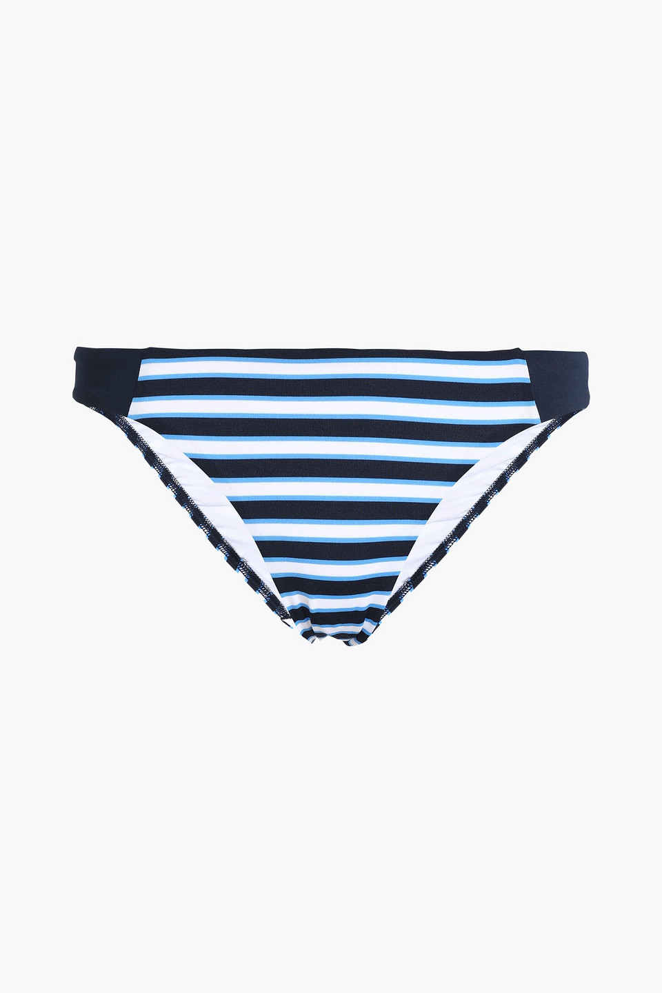 Jets Australia By Jessika Allen Woman Profile Striped Low-rise Bikini Briefs Blue Size 8