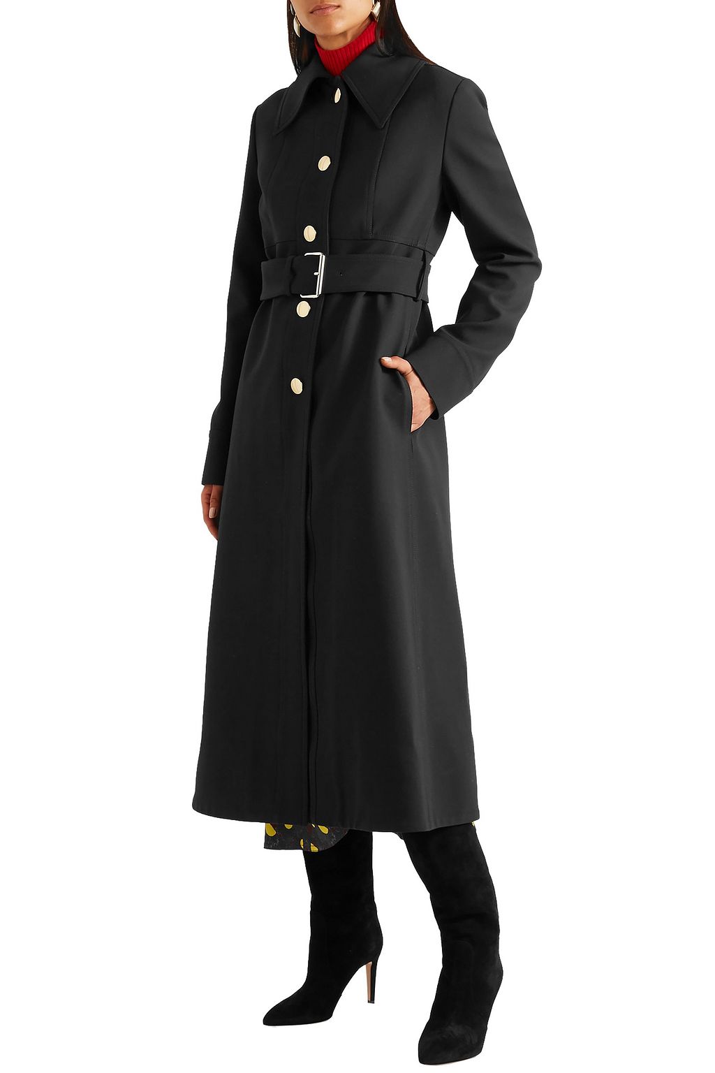 MARNI Belted crepe coat