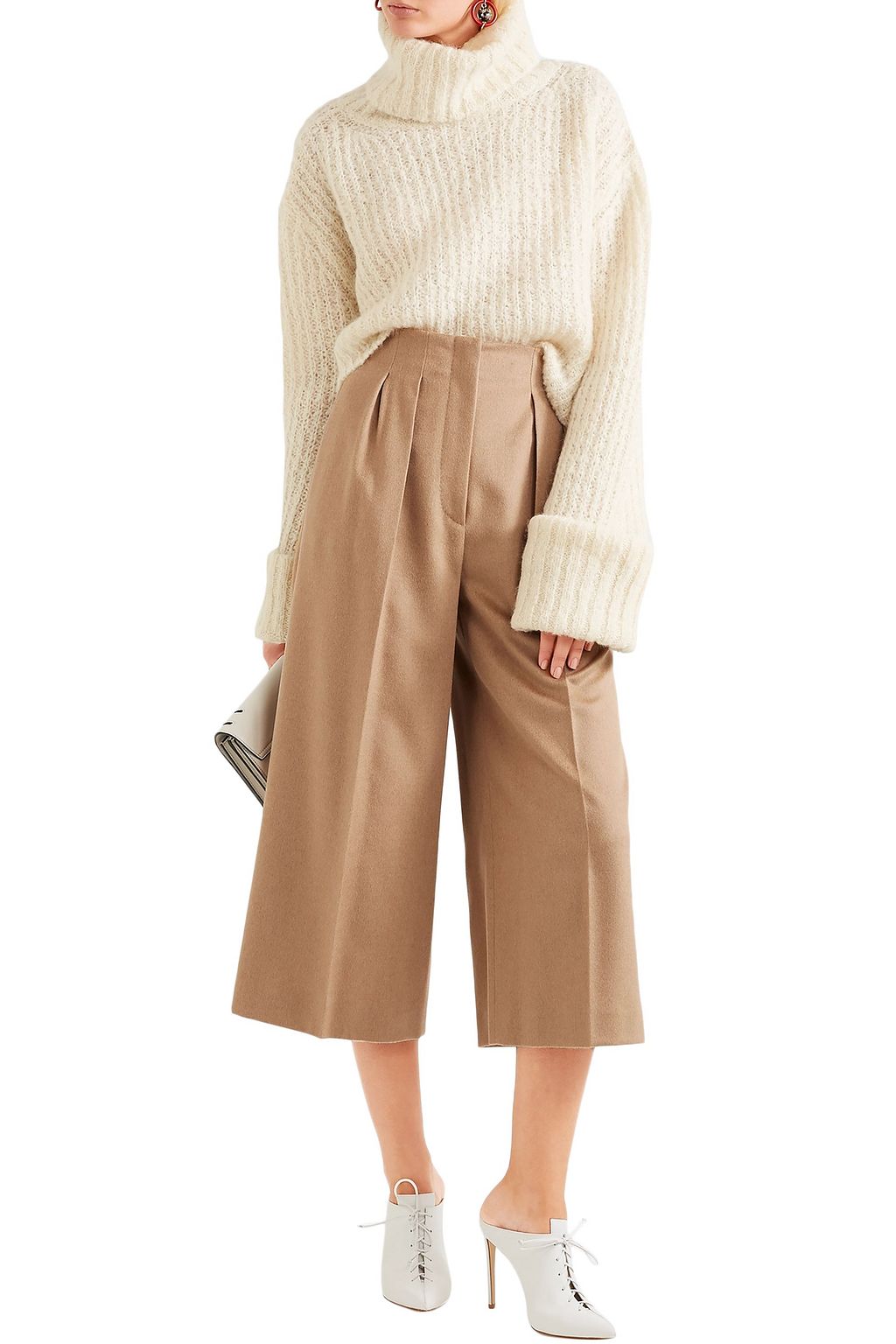 MAX MARA Pleated camel hair culottes