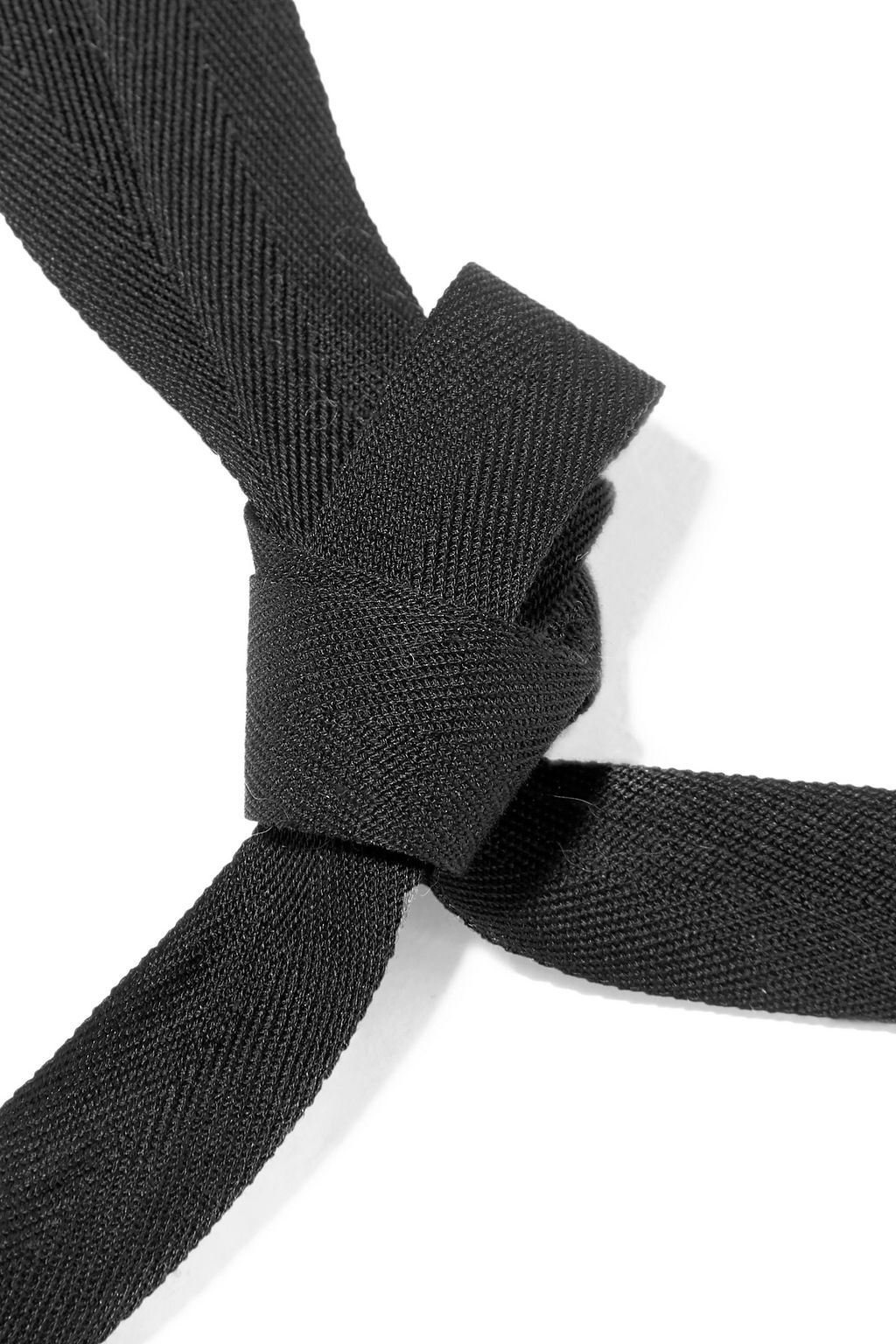 ANN DEMEULEMEESTER Two-tone goat hair and feather choker