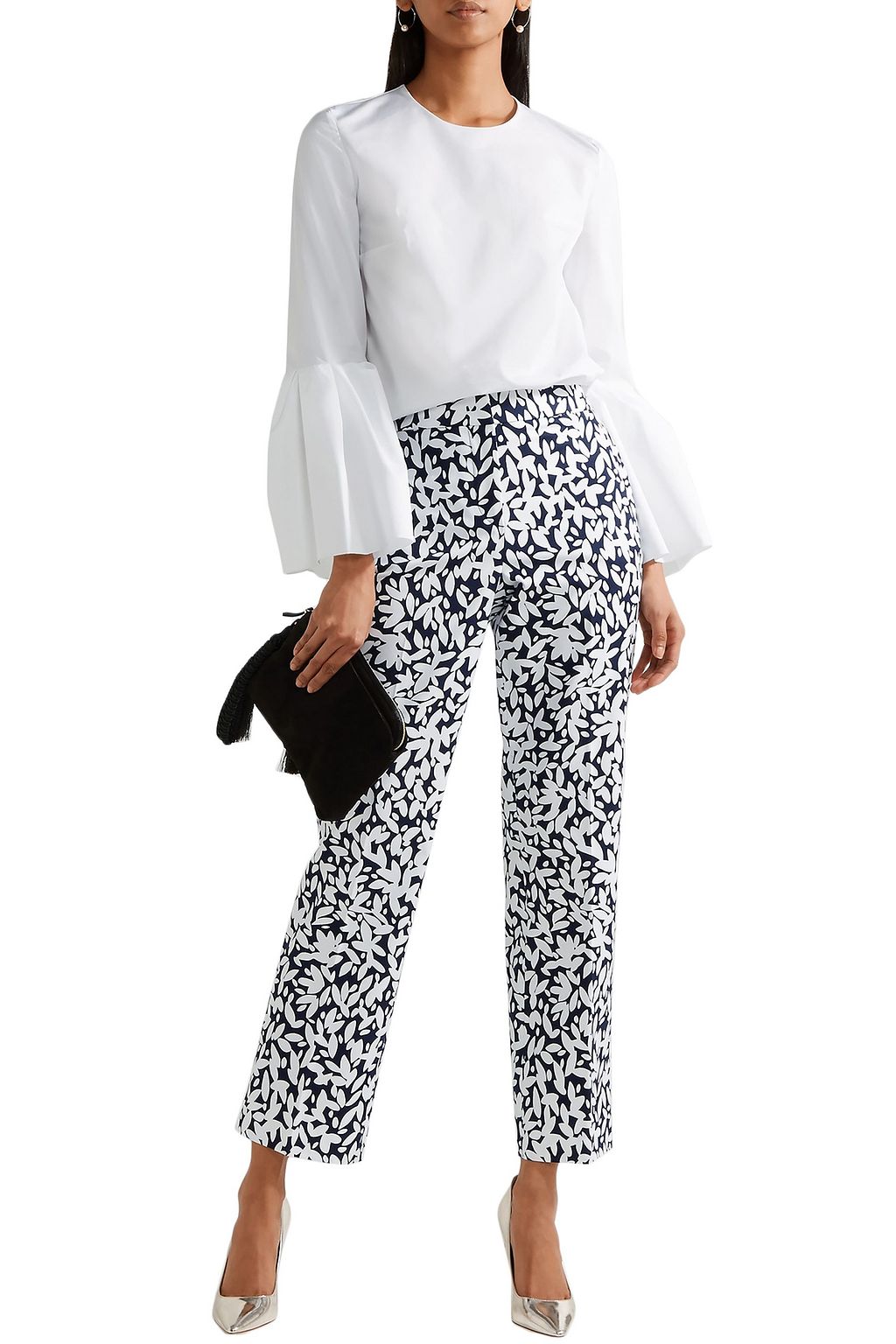 OSCAR DE LA RENTA Canvas straight-leg pants