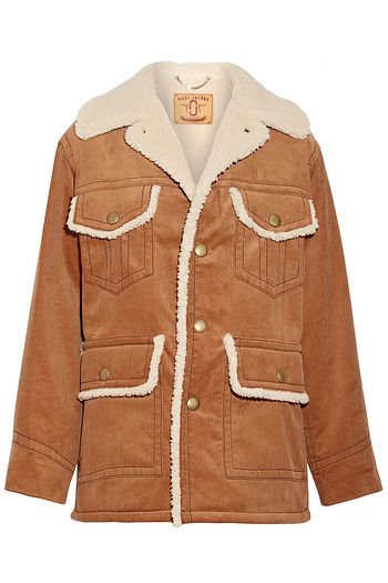 Faux shearling-lined cotton-corduroy coat Faux shearling-lined cotton-corduroy coat