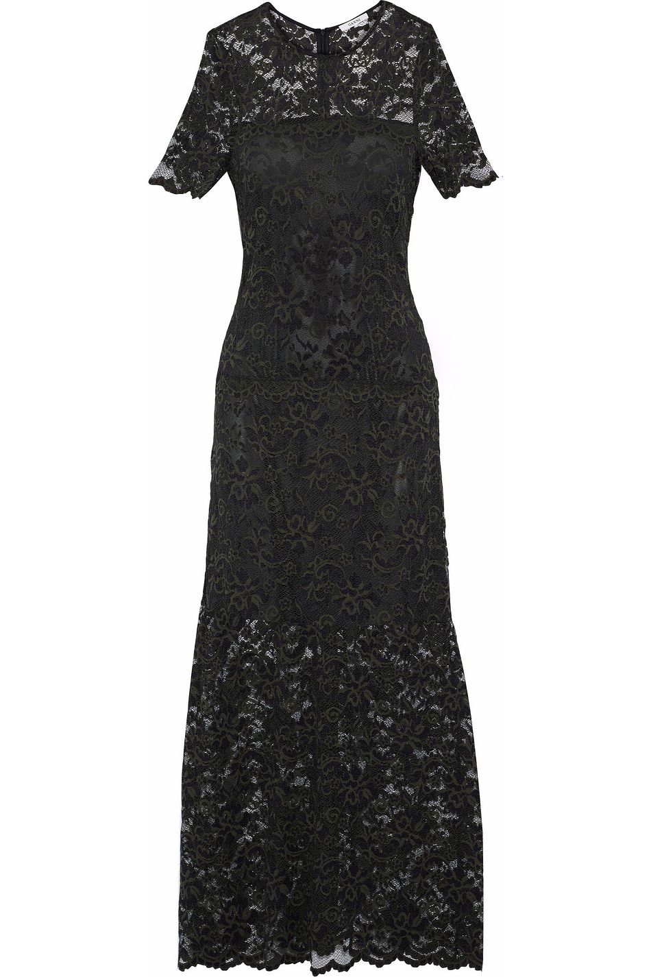 forest green lace maxi dress