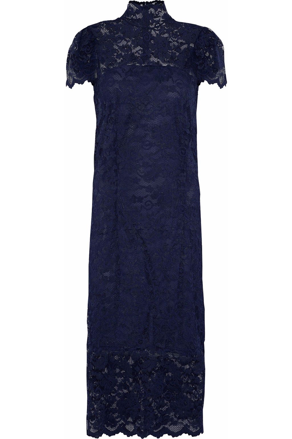 ganni blue lace dress