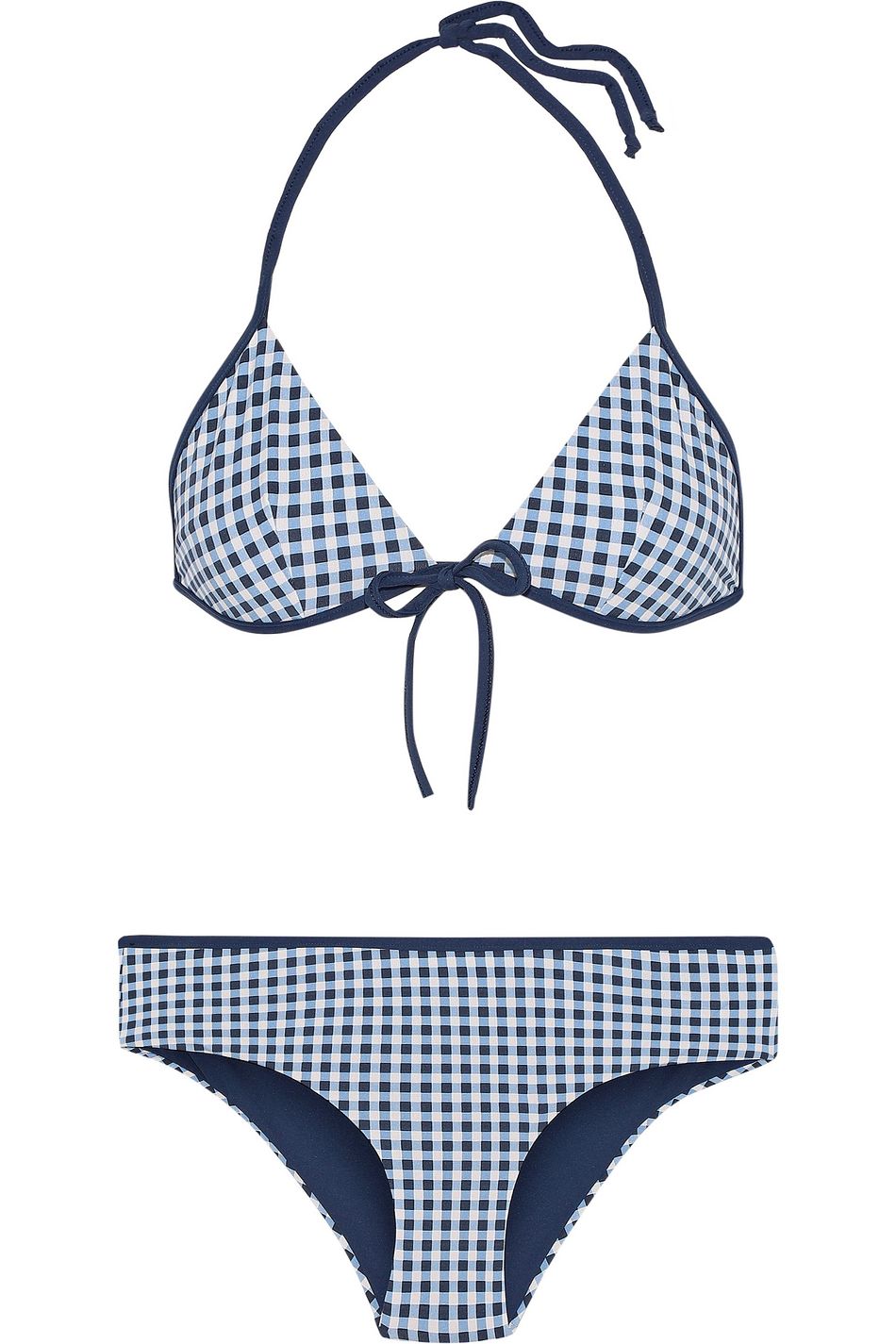 navy gingham bikini