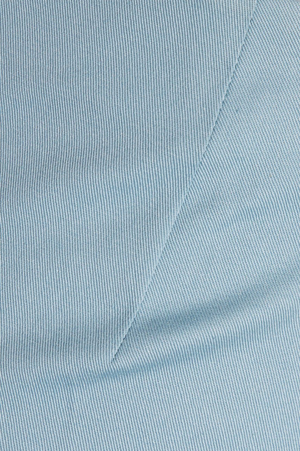 REDVALENTINO Cropped cotton-blend twill slim-leg pants