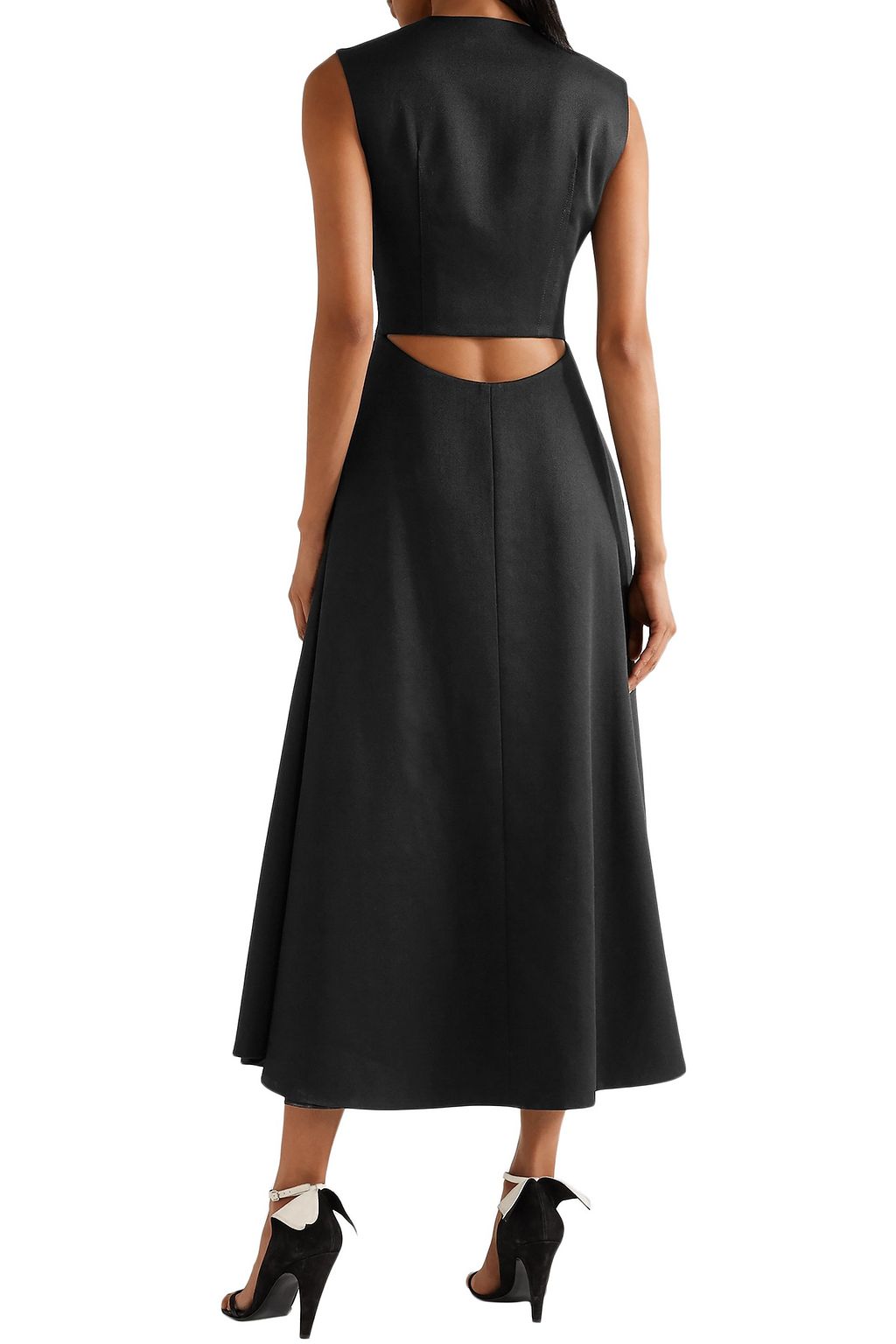 CALVIN KLEIN 205W39NYC Cutout wool-twill midi dress