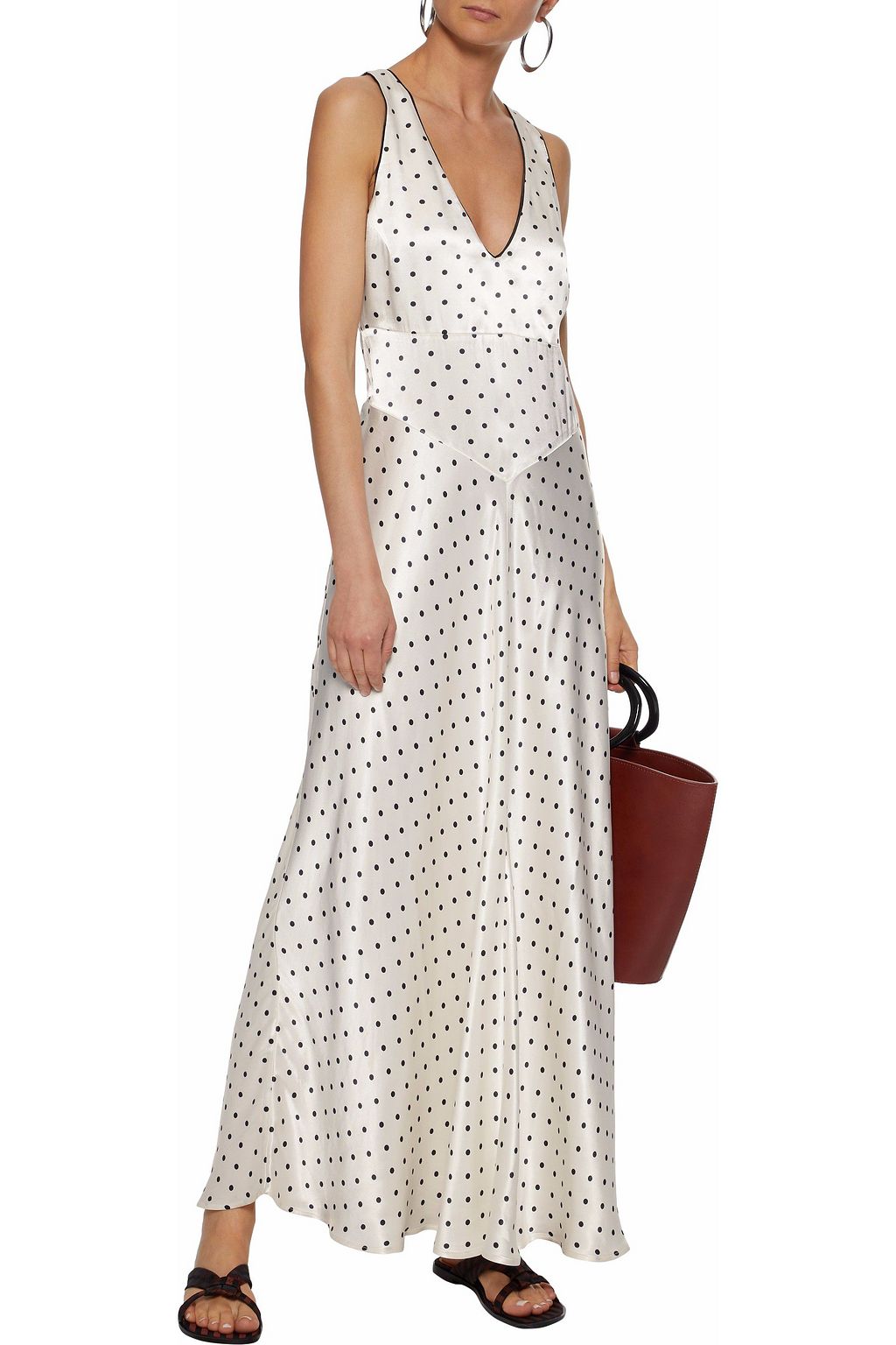 ganni leclair satin dress